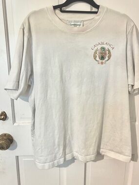 EUC Casablanca Cream Logo Short Sleeve T-Shirt
